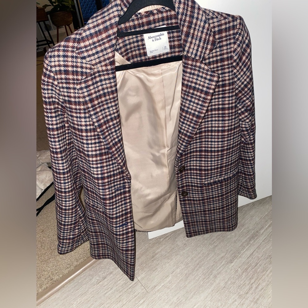 Abercrombie Plaid Coat Blazer XS